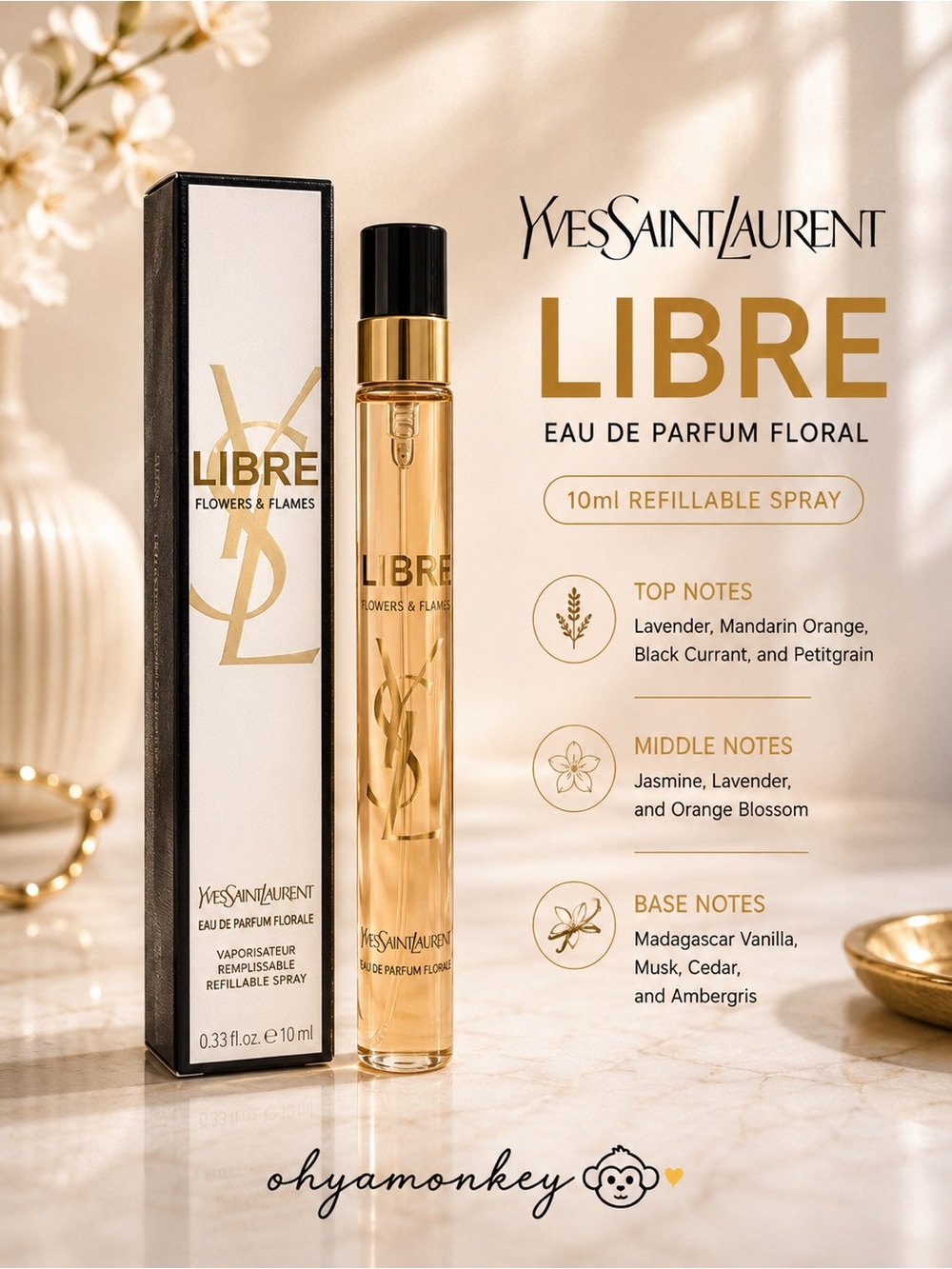 Yves Saint Laurent Libre EDP Floral Travel Spray 10ml